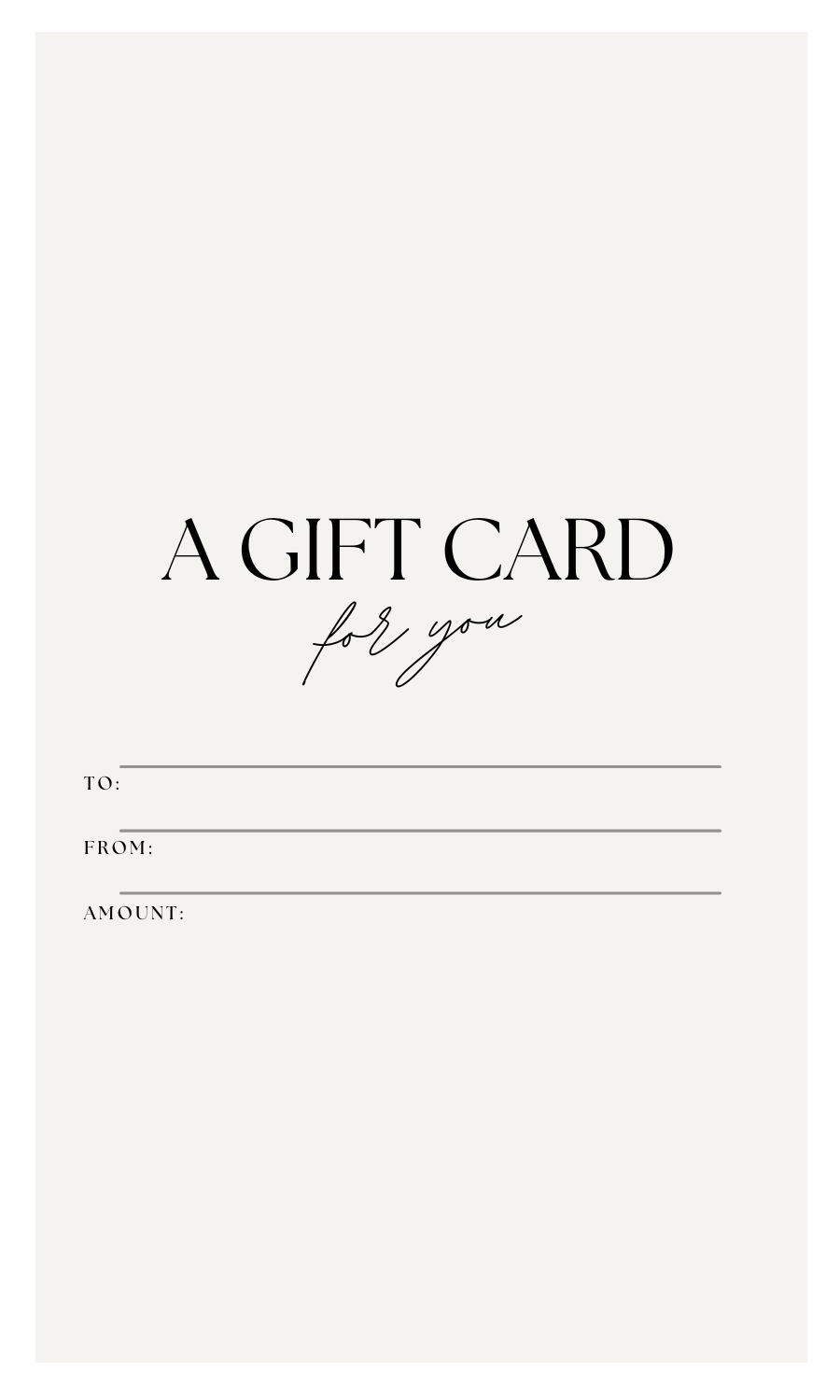 Huggy Hymns Gift Card